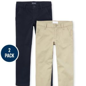 The Children’s Place Girls Uniform Skinny Chino Pants 2-Pack, Size 8 Slim